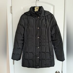 London Fog Women's Black Downfill Puffer Coat Used PS